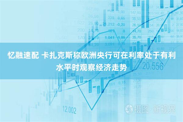 忆融速配 卡扎克斯称欧洲央行可在利率处于有利水平时观察经济走势